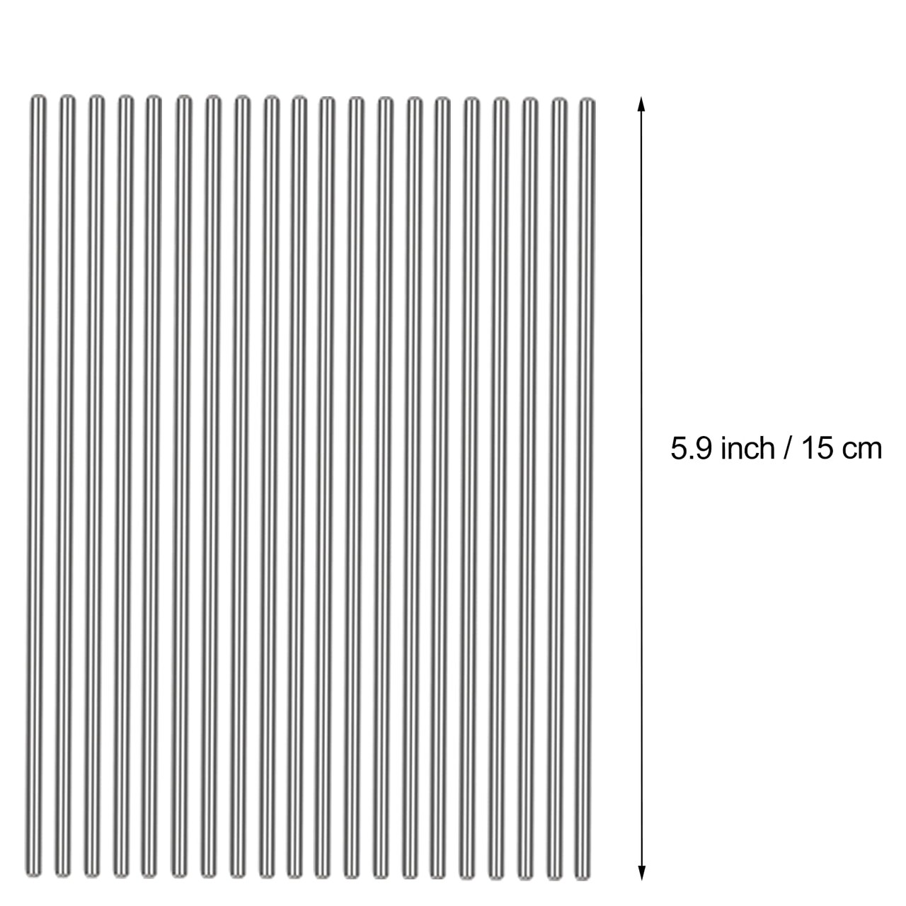 Stainless Steel Rod Pins for Blocking Board, Knitting & Crochet Supplies Blocking Pins Kit, 20pcs Metal Pegs Length 5.90" with Yellow Box for Blocking Mats Granny Squares Small Projects